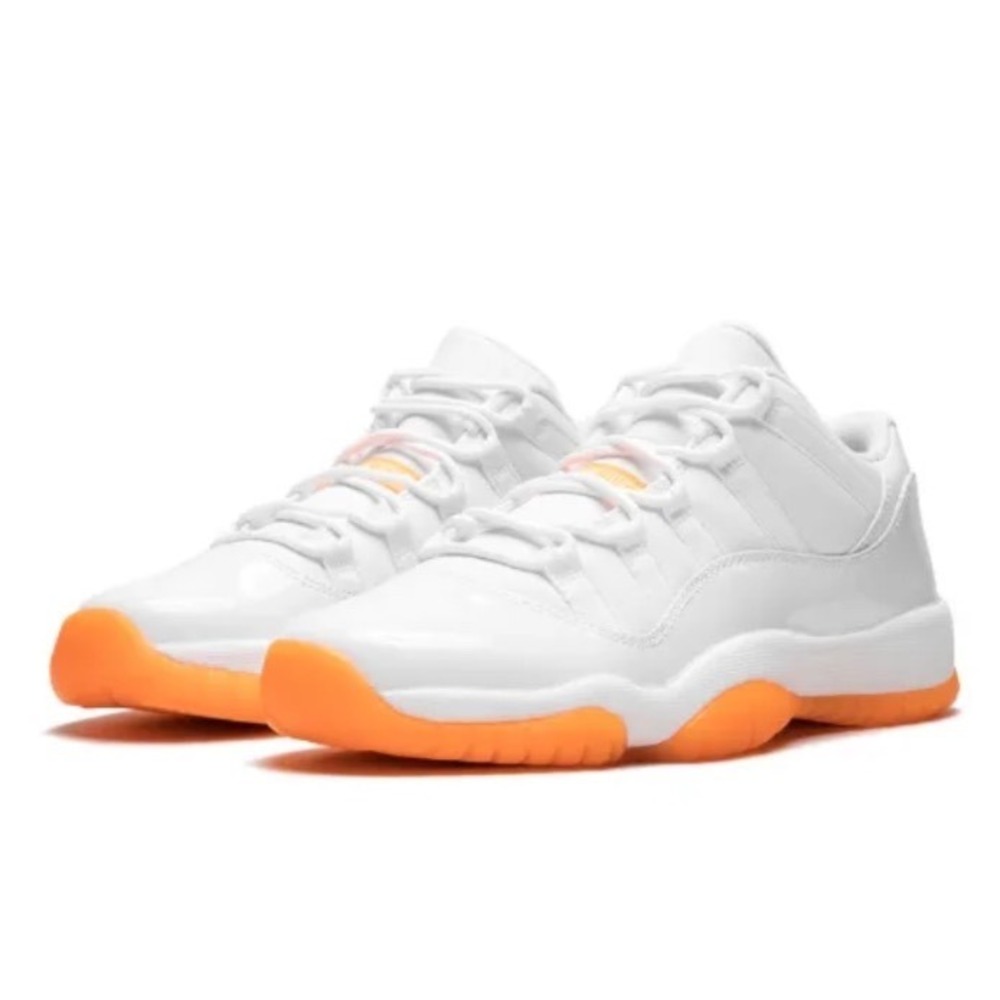 Jordan Air Jordan 11 Retro Low PS Kids White Bright Citrus DJ4892-100 Size 1Y